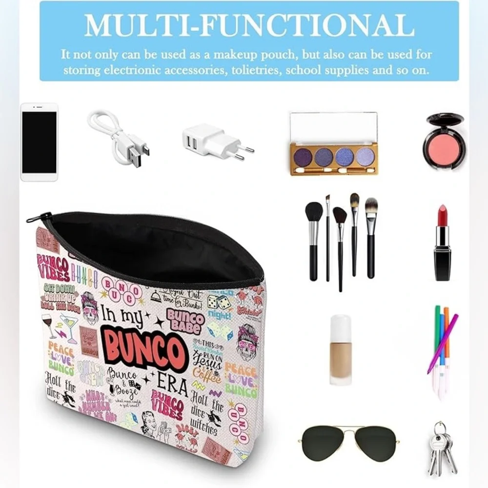 GJTIM women’s Bunco Game Kit Graphic Makeup Bag